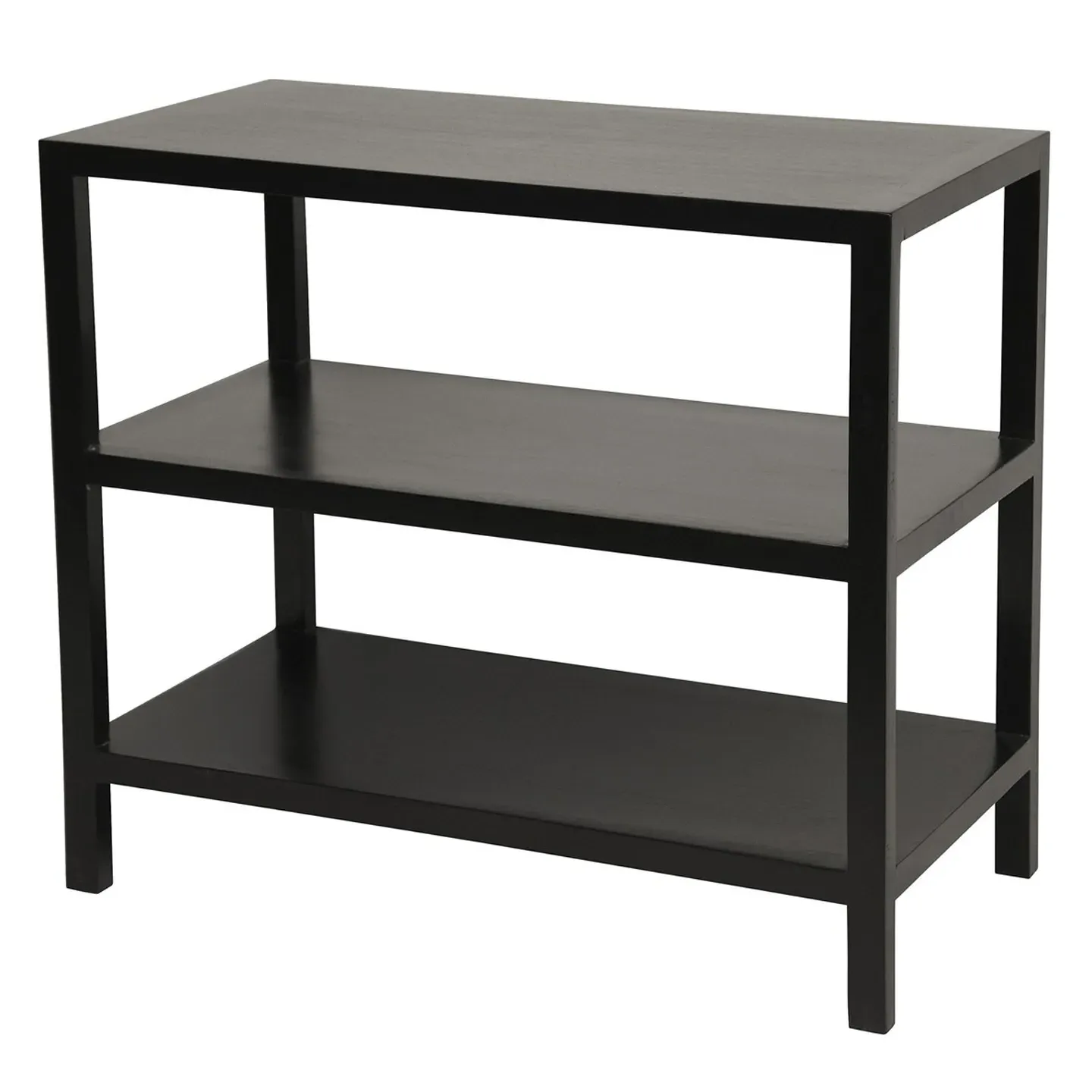 Cresyne Rectangular Side Table - Black, Mahogany