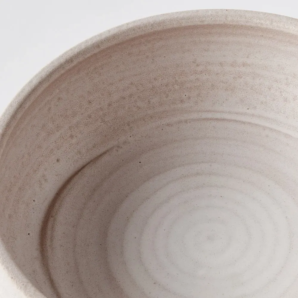 Crista Round Decorative Bowl - White, Ceramic