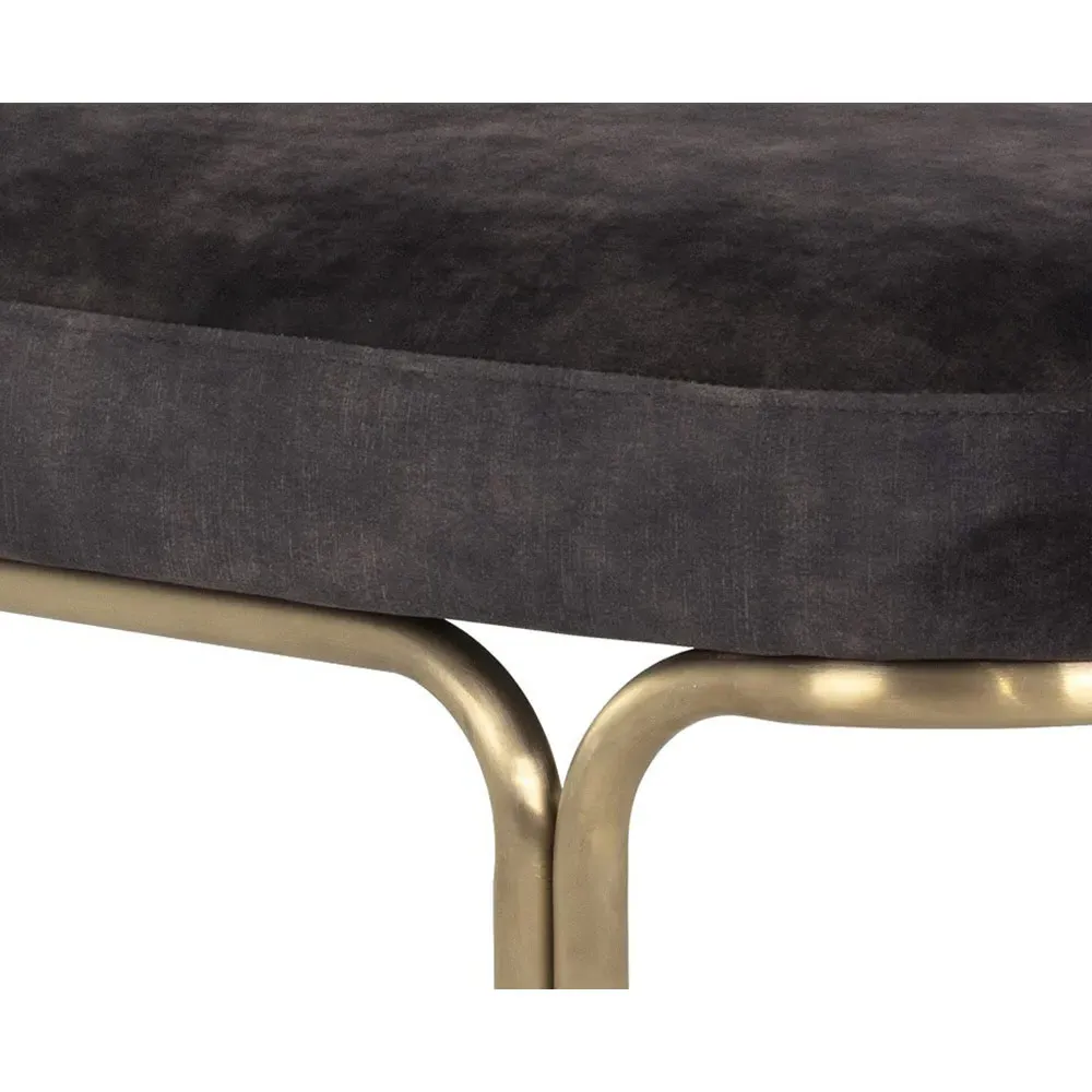 Croft Gold Iron Bench - Shitake