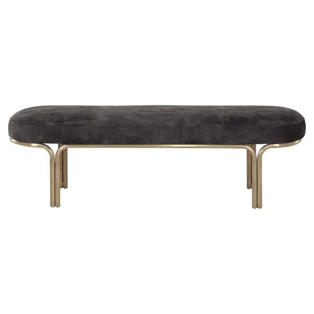 Croft Gold Iron Bench - Shitake