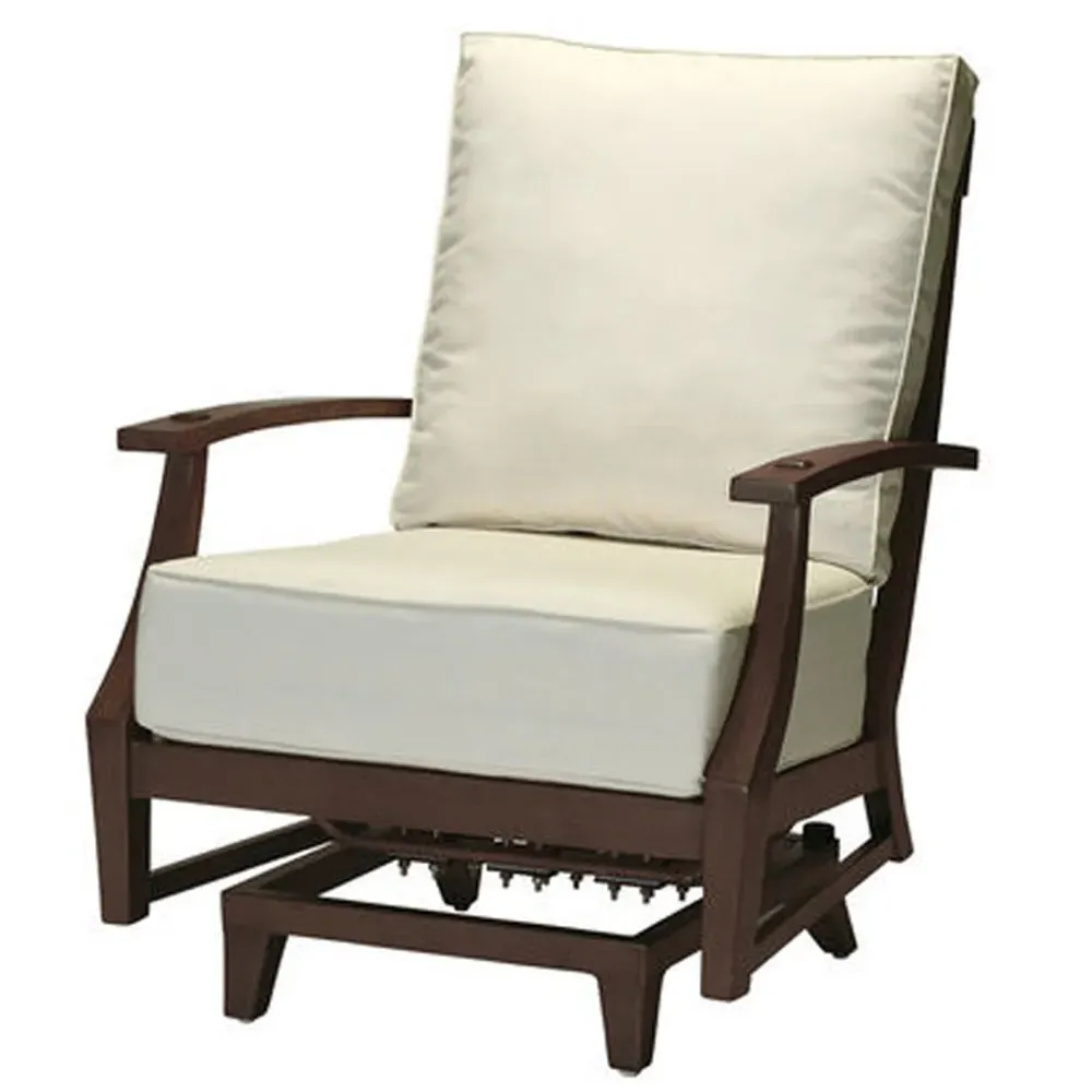 Croquet Outdoor Spring Lounge Chair - Dark Brown, Aluminum image