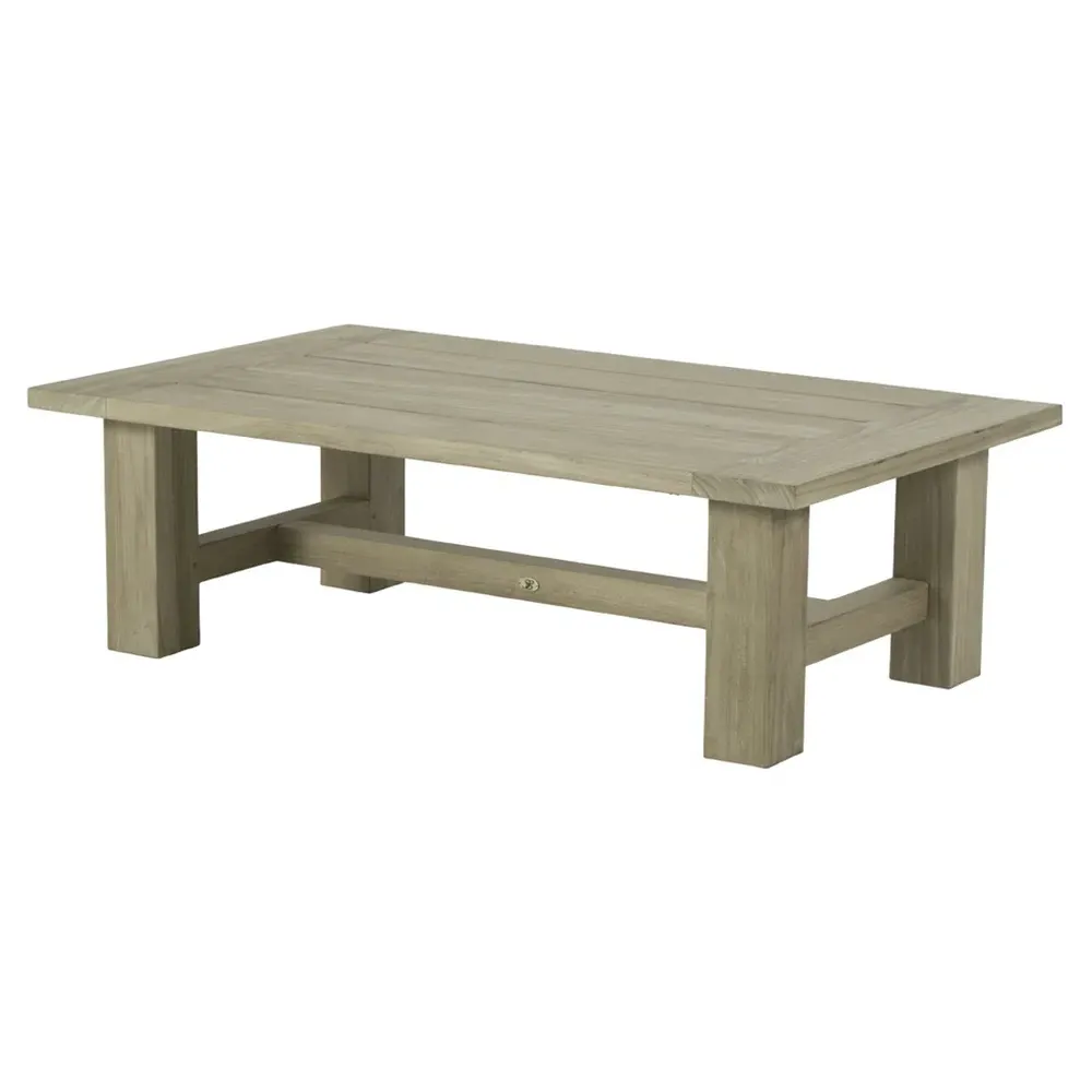 Croquet Rectangular Outdoor Coffee Table - Oyster Grey, Teak image