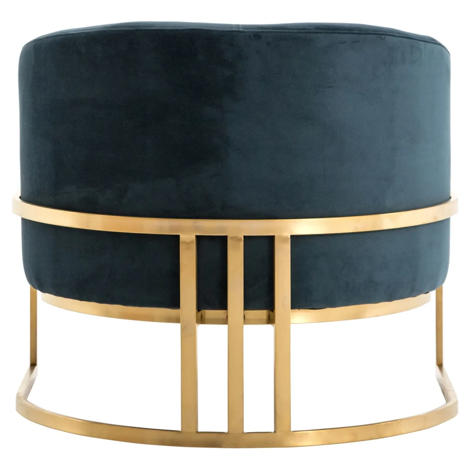 Crowley Barrel Chair - Dark Teal, Velvet