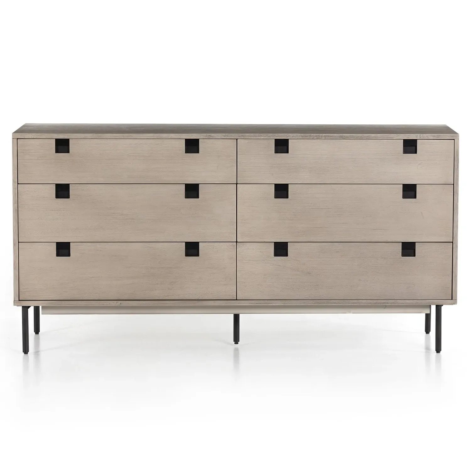 Currie Double Dresser - Grey, Acacia Wood