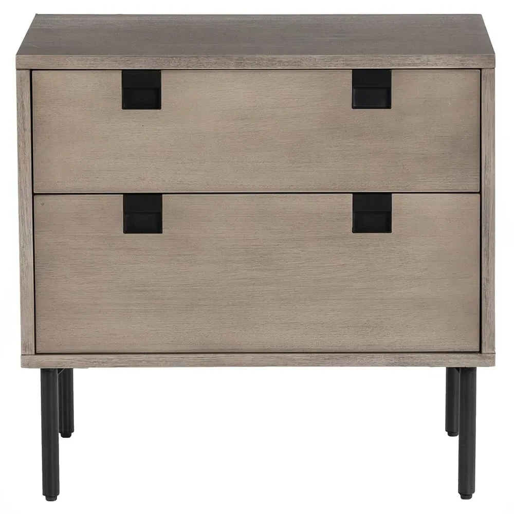 Currie Nightstand - Grey, Acacia Wood image