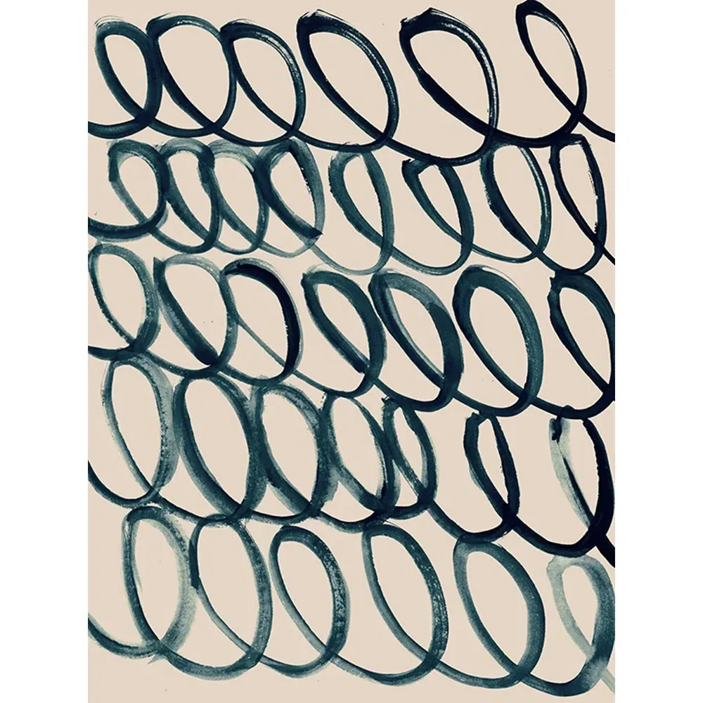 Cursive Painting 2 Wall Art - Blue