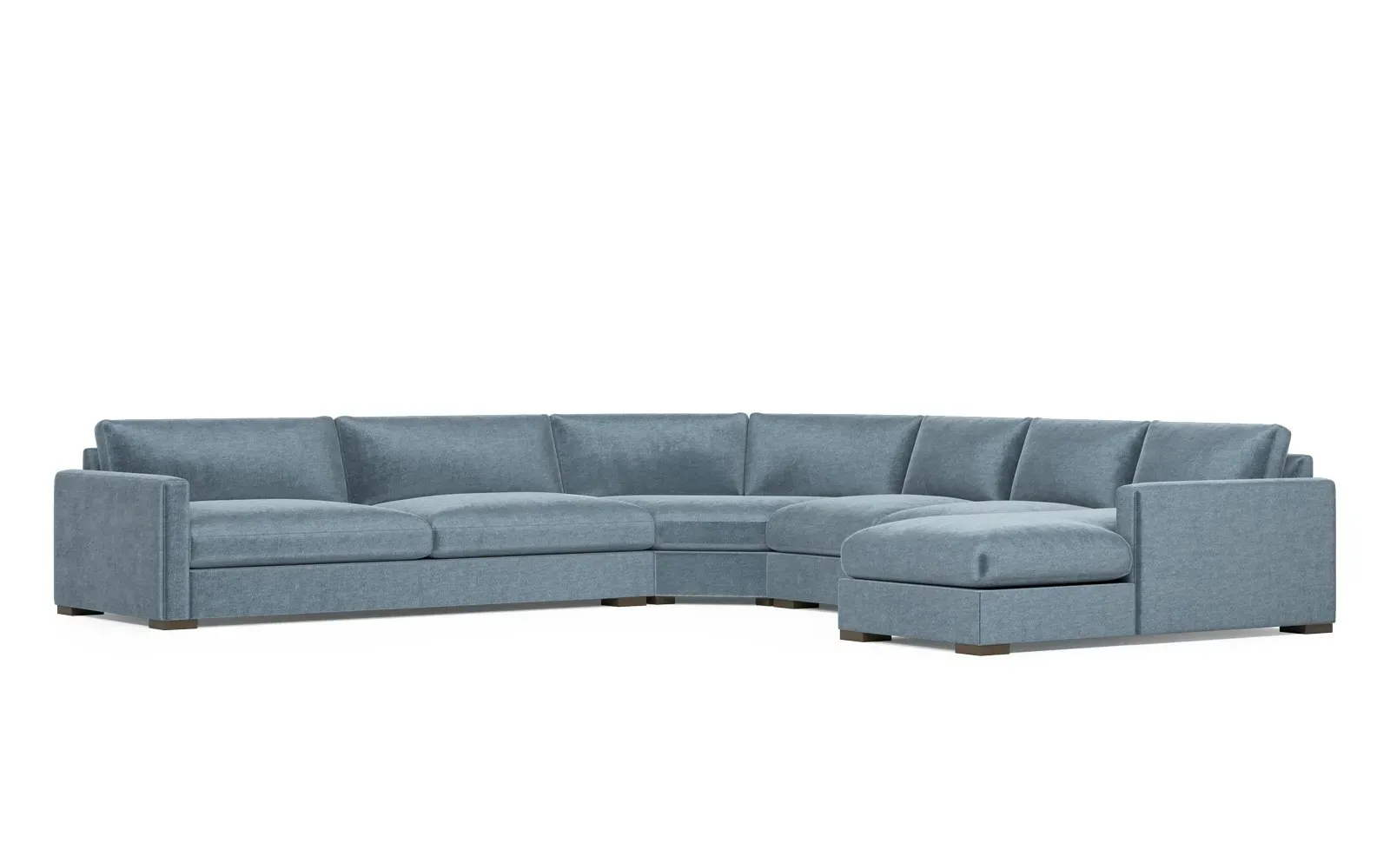 Curtis Curved U-Shaped Sectional with Left Chaise - Water's Edge