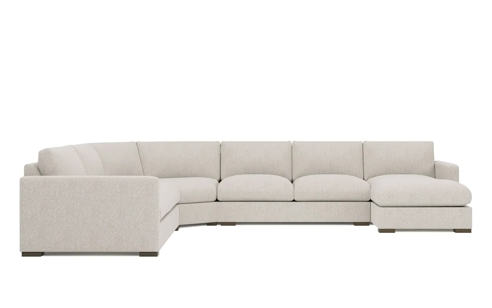 Curtis Curved U-Shaped Sectional with Left Chaise - Water's Edge
