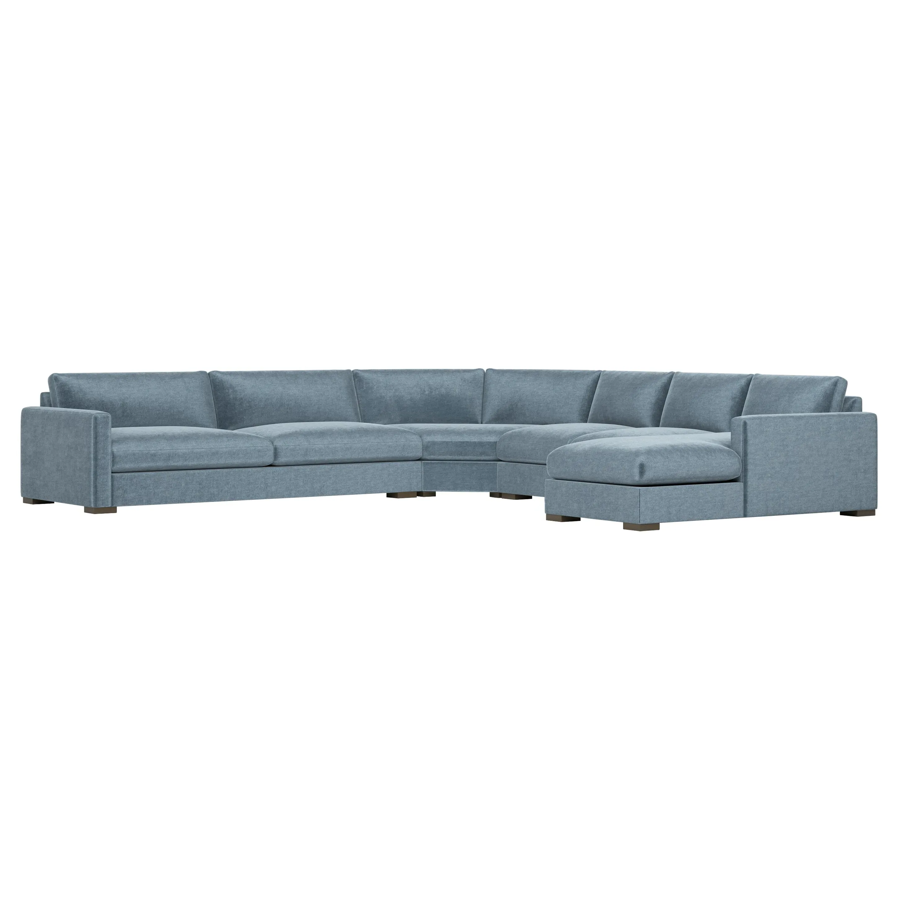Curtis Curved U-Shaped Sectional with Left Chaise - Water's Edge