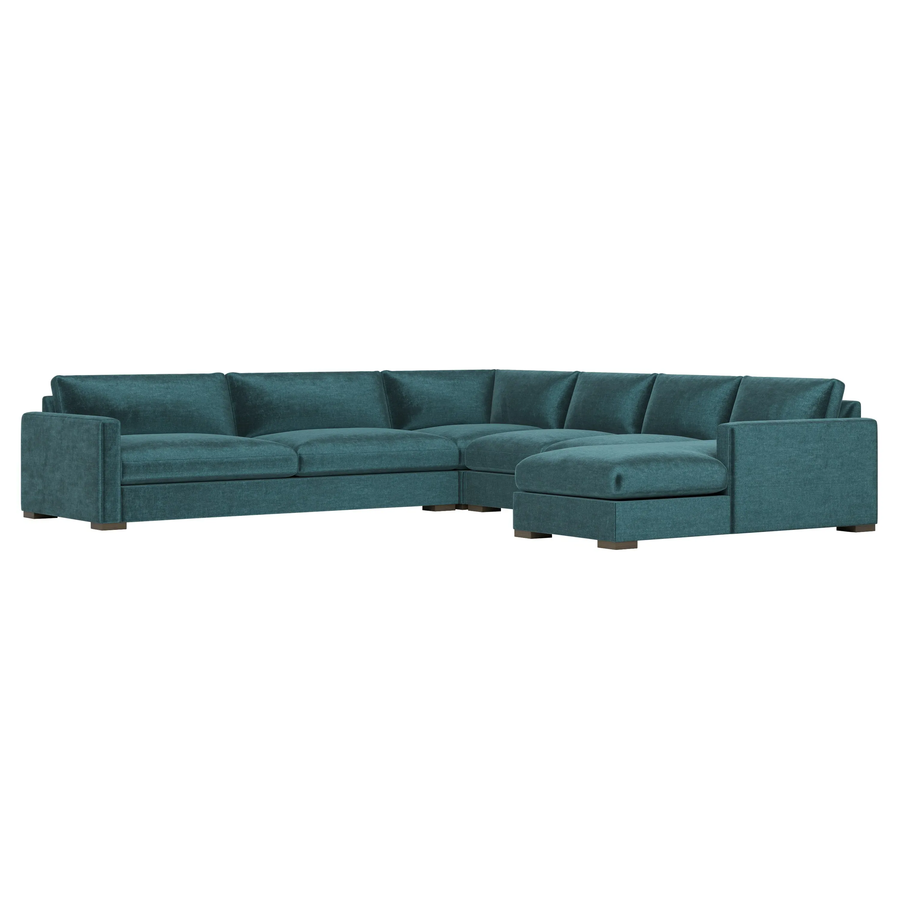 Curtis U-Chaise Sectional with Left Chaise - Mallard Green