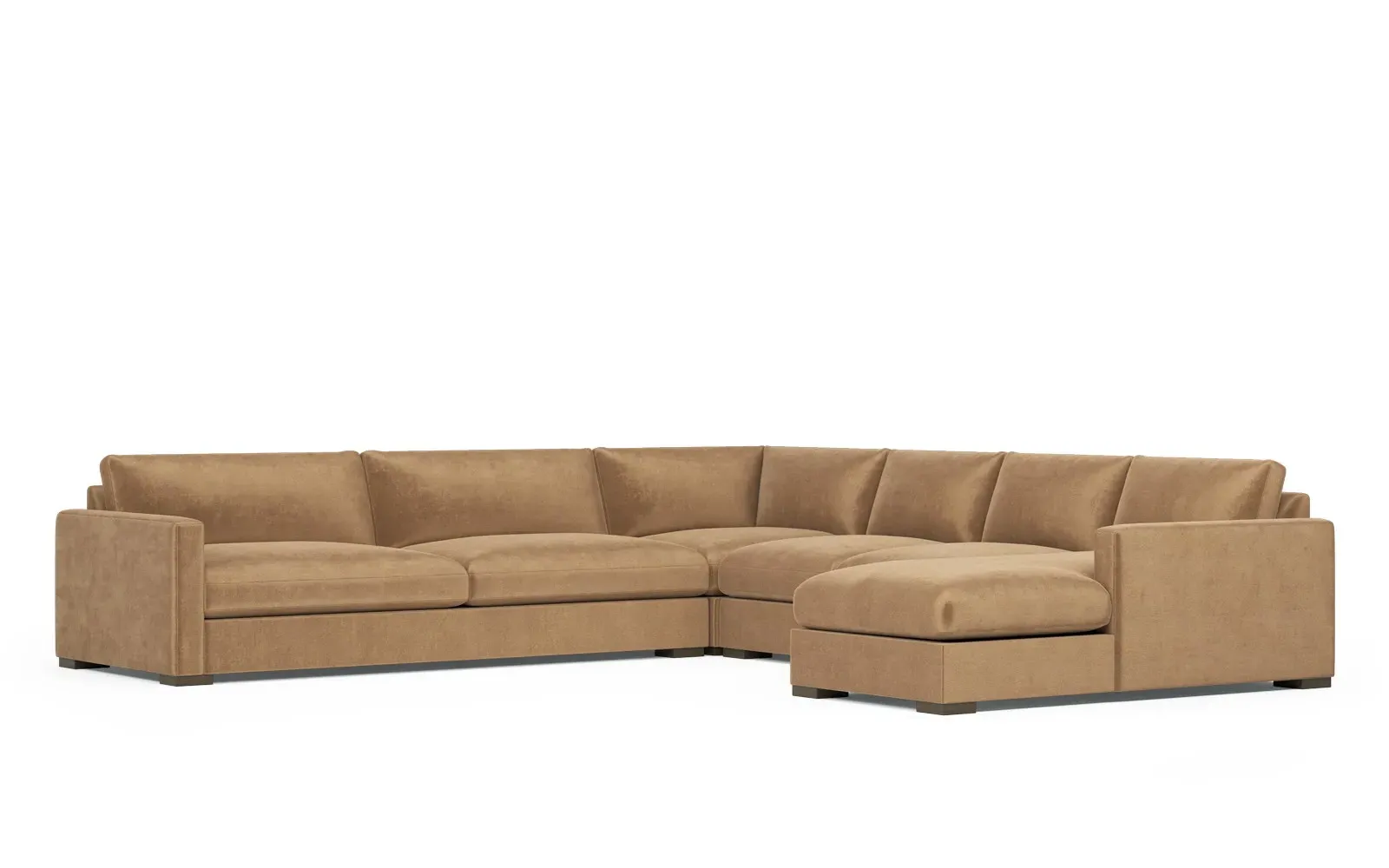 Curtis U-Chaise Sectional with Left Chaise - Nutmeg