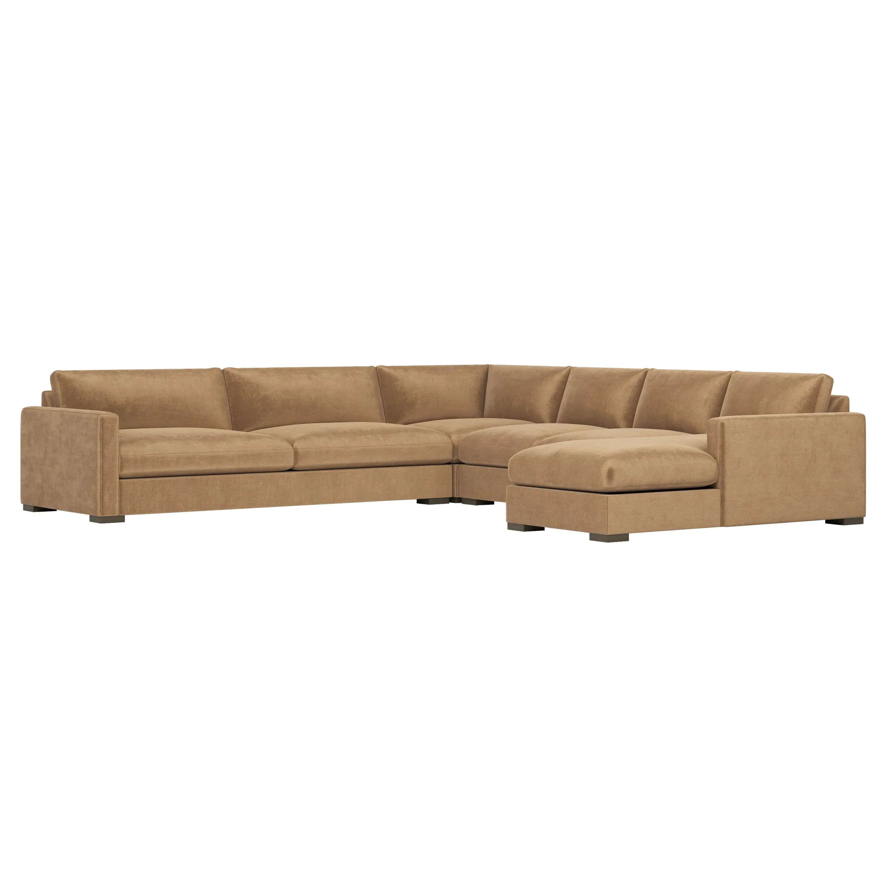 Curtis U-Chaise Sectional with Left Chaise - Nutmeg