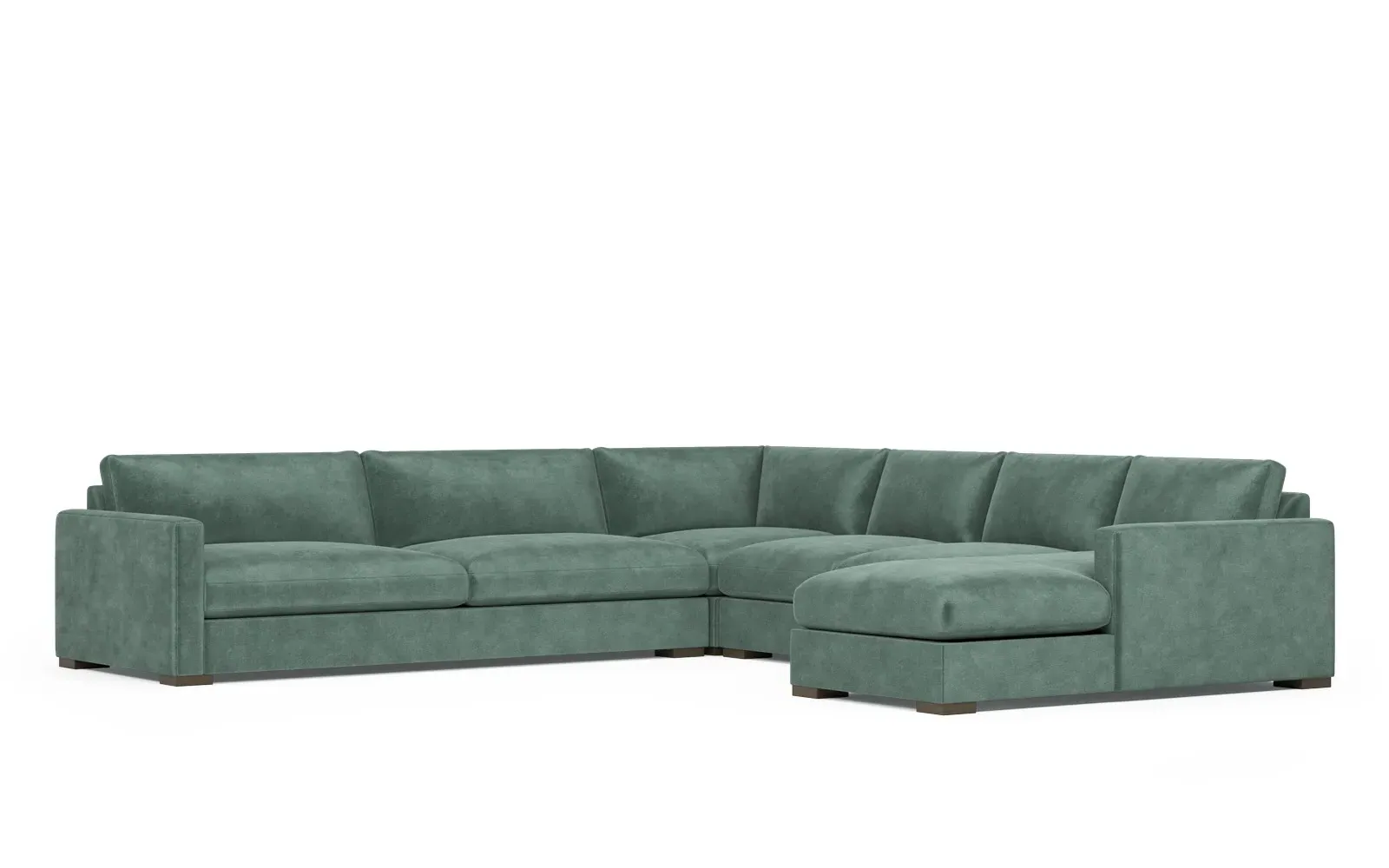 Curtis U-Chaise Sectional with Left Chaise - Spanish Moss