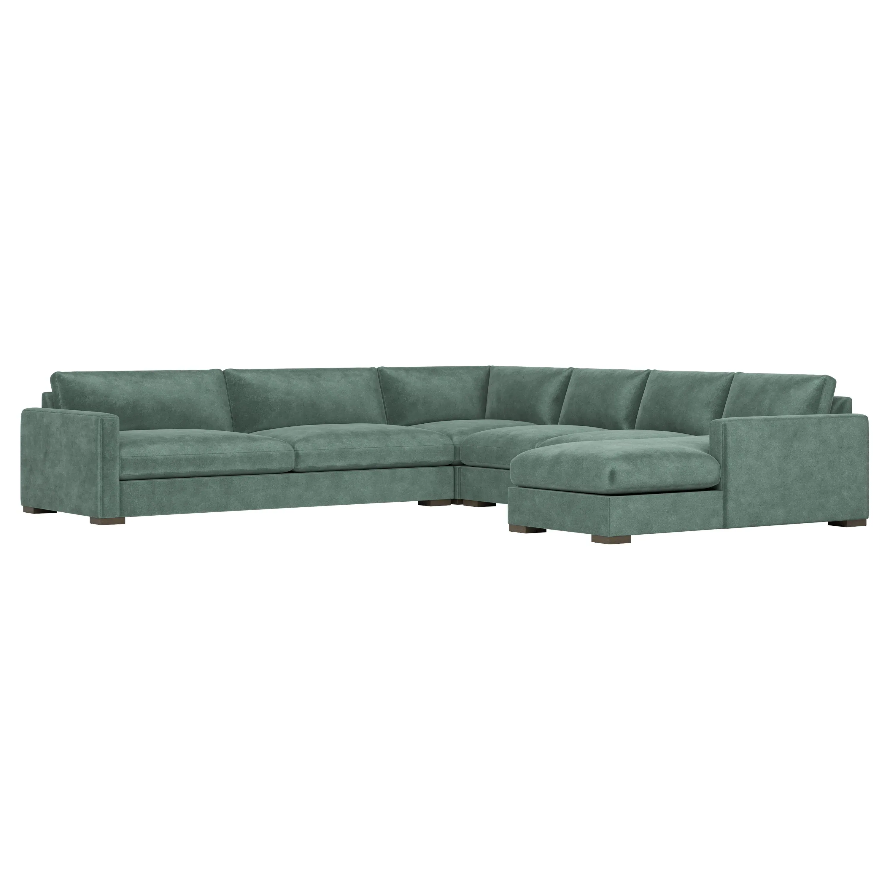 Curtis U-Chaise Sectional with Left Chaise - Spanish Moss