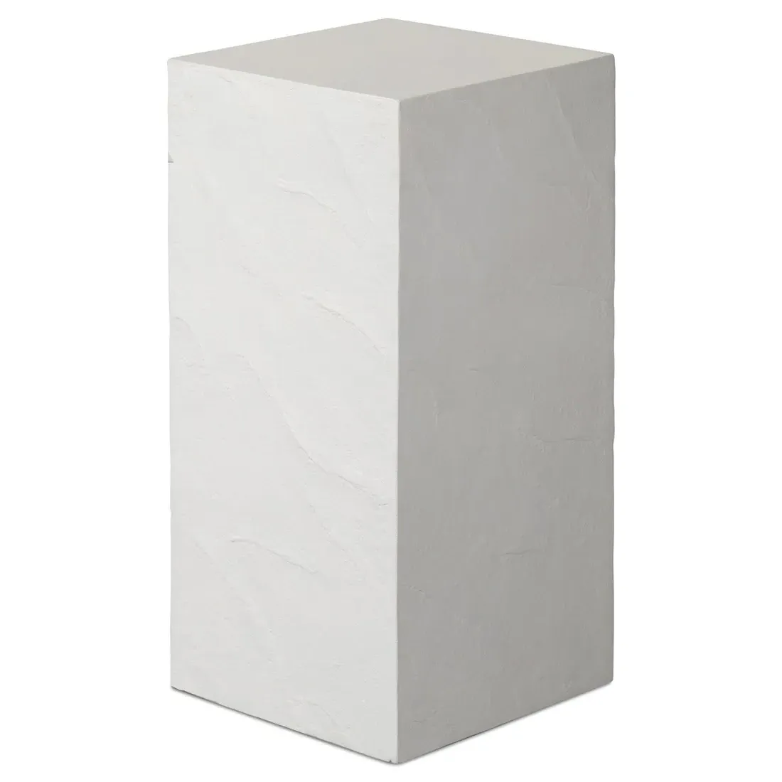 Cyndra 31" Outdoor Plinth Pedestal - White, Concrete