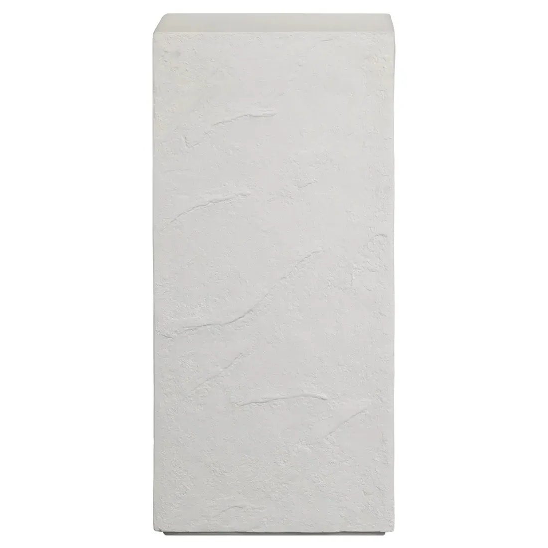 Cyndra 31" Outdoor Plinth Pedestal - White, Concrete image