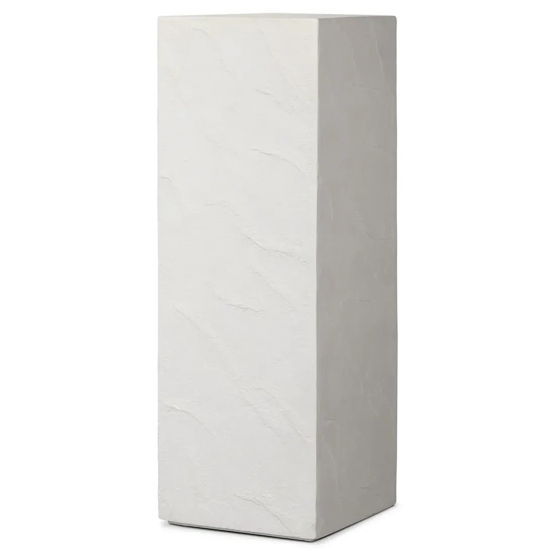 Cyndra 40" Outdoor Plinth Pedestal - White, Concrete
