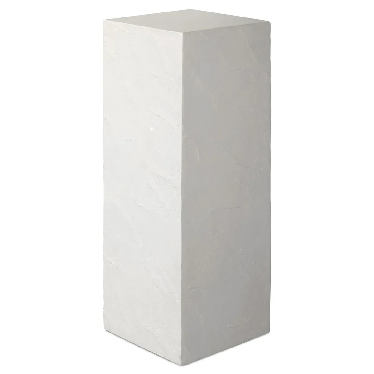 Cyndra 40" Outdoor Plinth Pedestal - White, Concrete