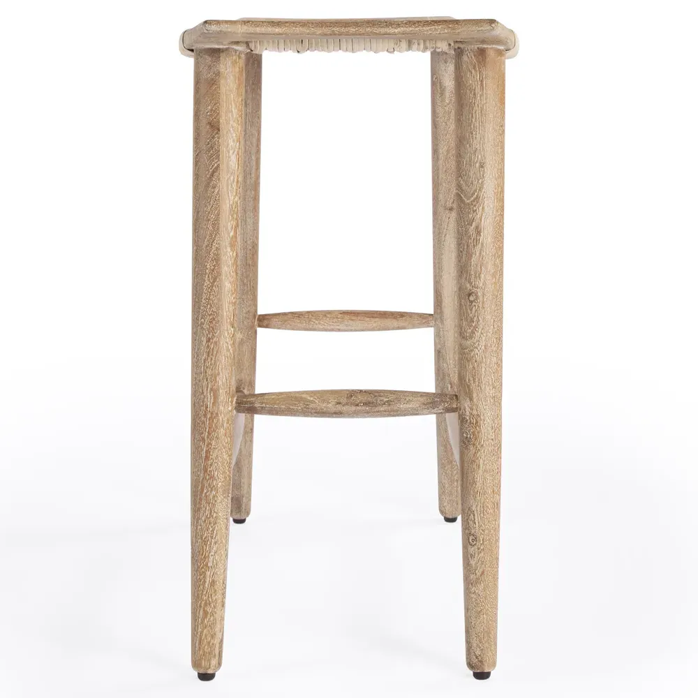 Cynthia Woven Cane Counter Stool - Brown, Mango Wood