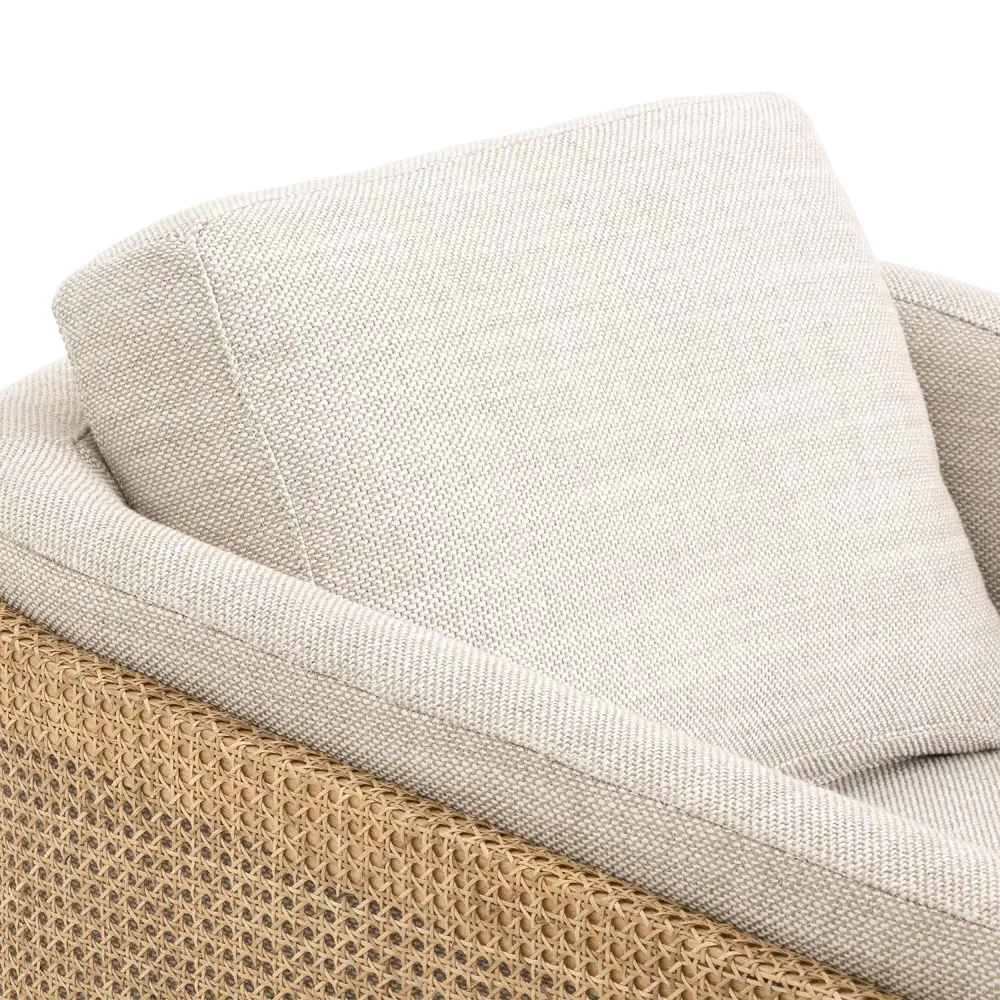 Cyrille Barrel Arm Chair - Beige, Rattan