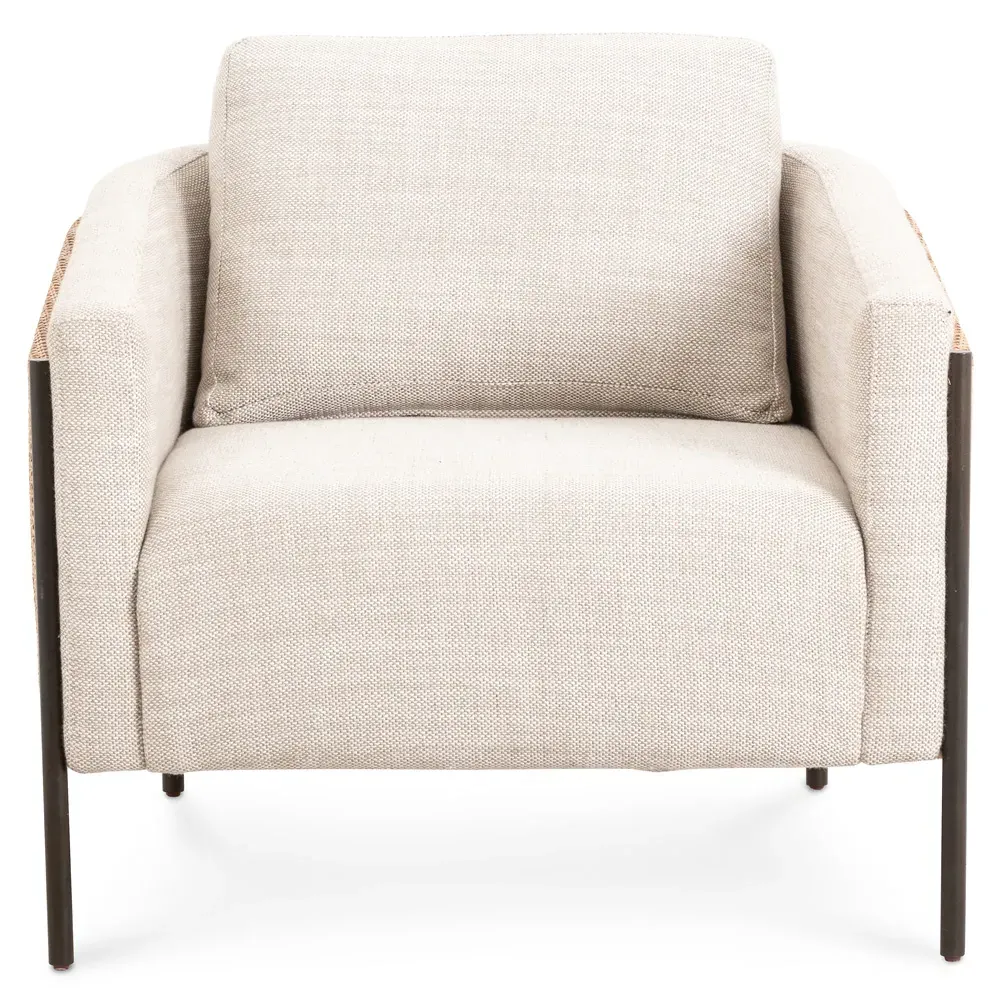 Cyrille Barrel Arm Chair - Beige, Rattan image