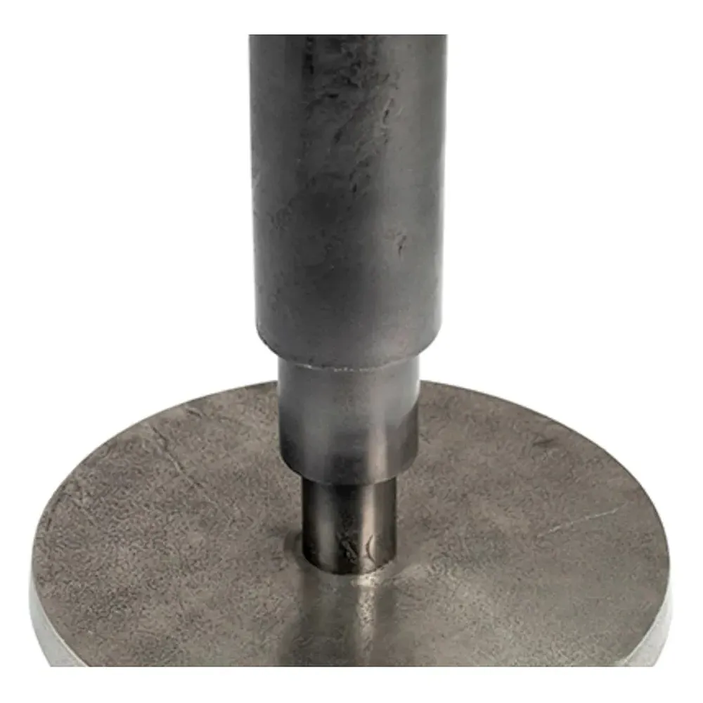 Cyrus Round Bistro Dining Table - Grey, Aluminum