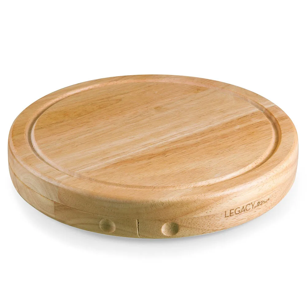 Dacey Cheese Cutting Board Set - Brown, Rubberwood