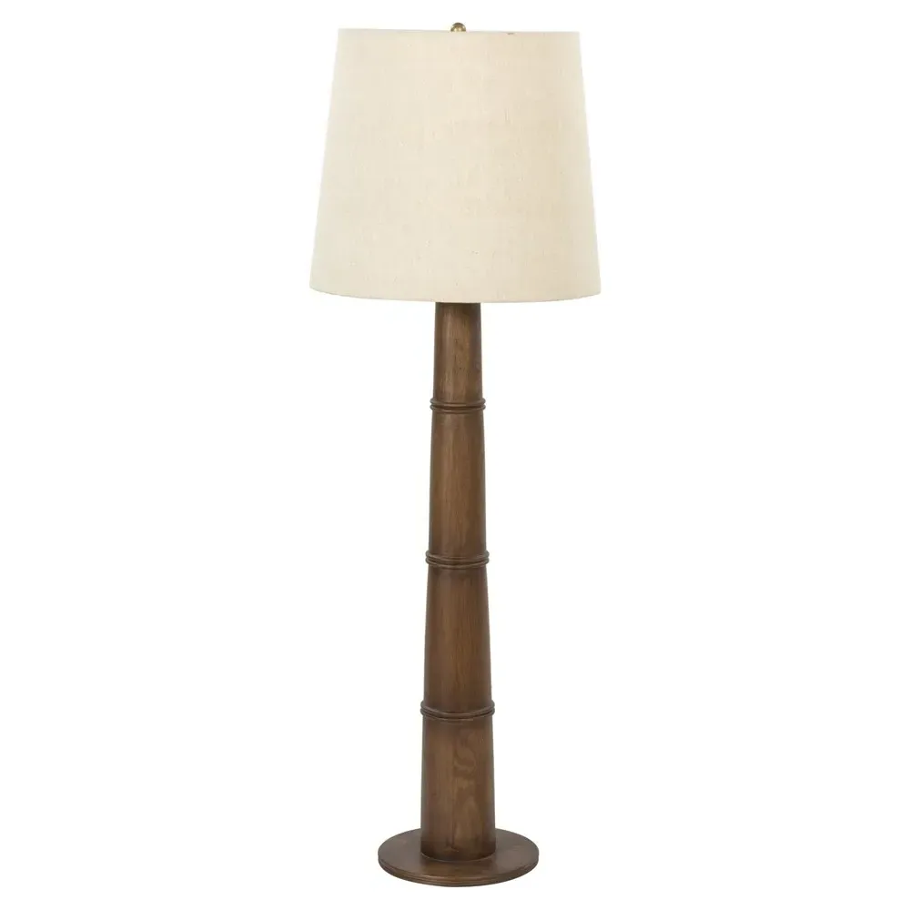 Dacia Column Floor Lamp - Brown, Oak image
