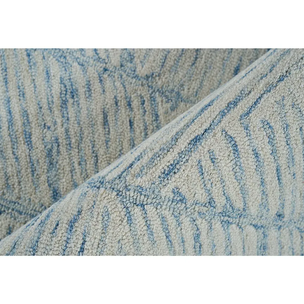 Dahlia ZigZag Patterned Rug - Blue, Wool