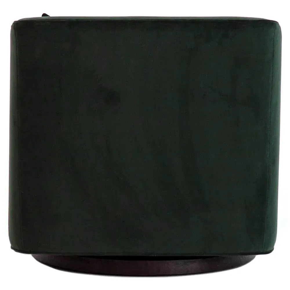 Daire Square Swivel Arm Chair - Smoke, Velvet