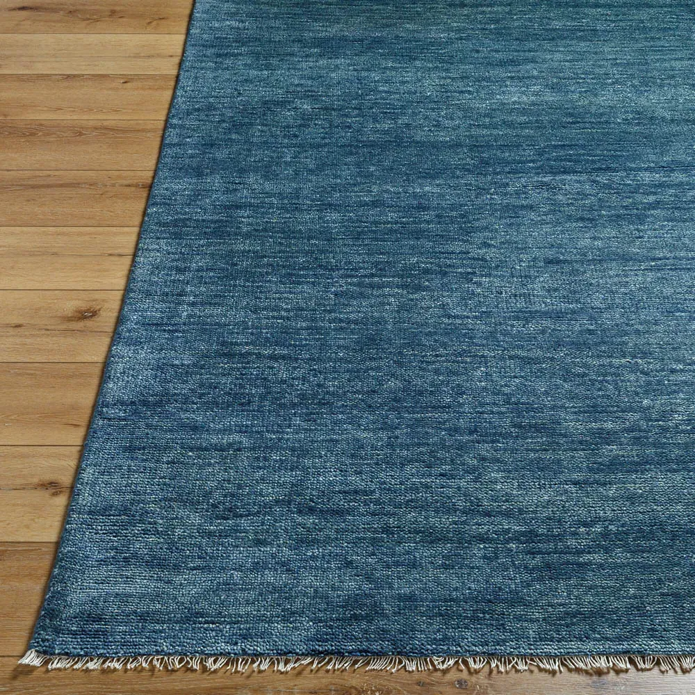 Dakota Hand Knotted Rug - Blue, Wool