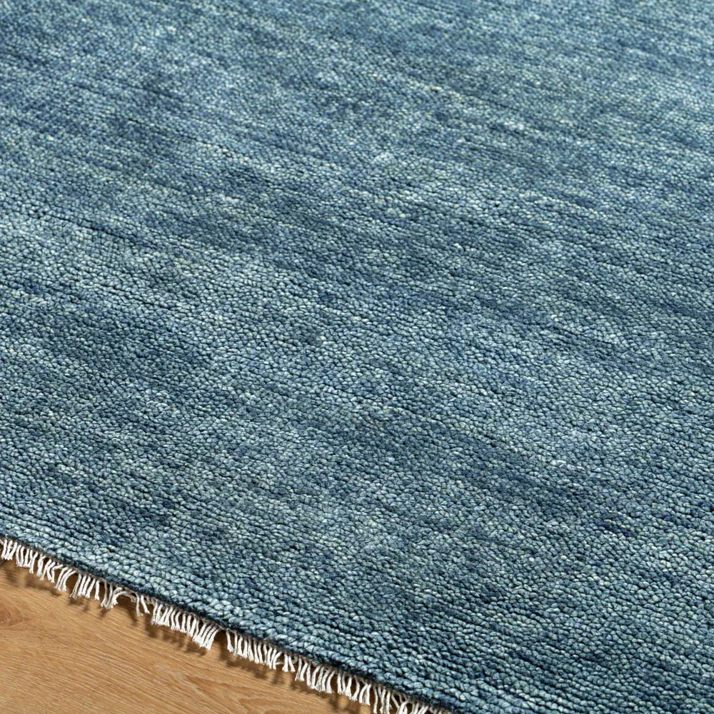 Dakota Hand Knotted Rug - Blue, Wool