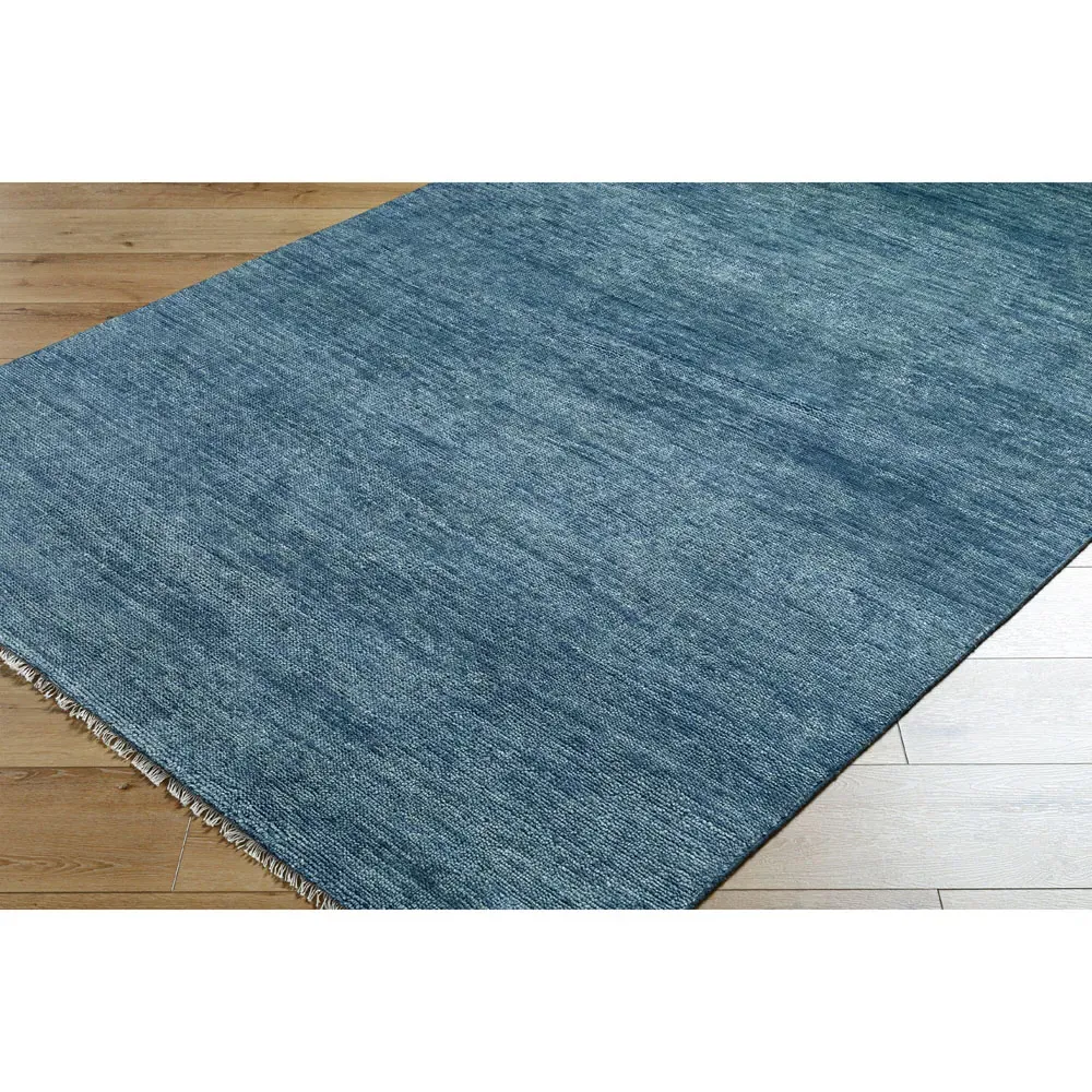 Dakota Hand Knotted Rug - Blue, Wool