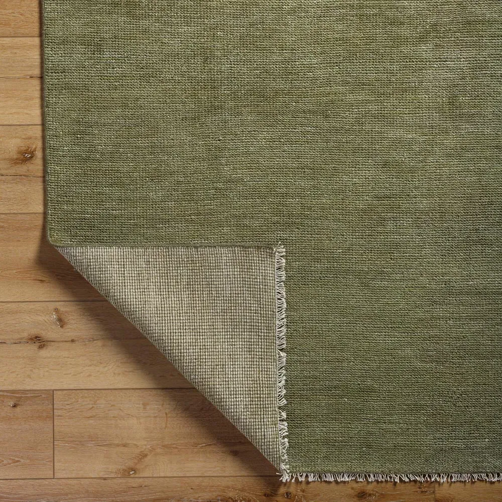 Dakota Hand Knotted Rug - Green, Wool
