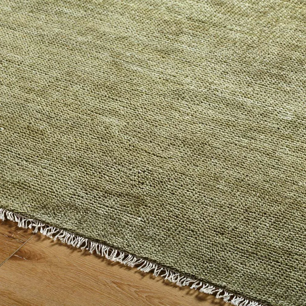 Dakota Hand Knotted Rug - Green, Wool