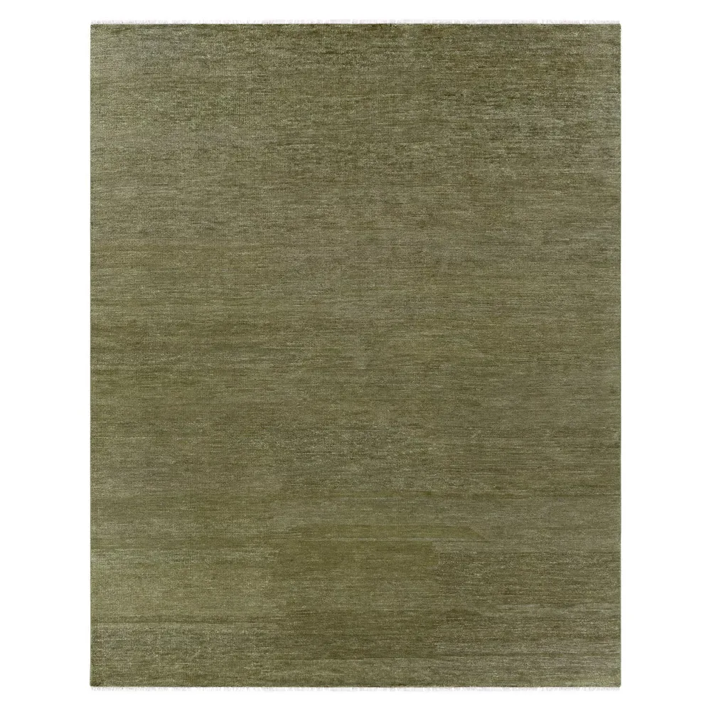 Dakota Hand Knotted Rug - Green, Wool