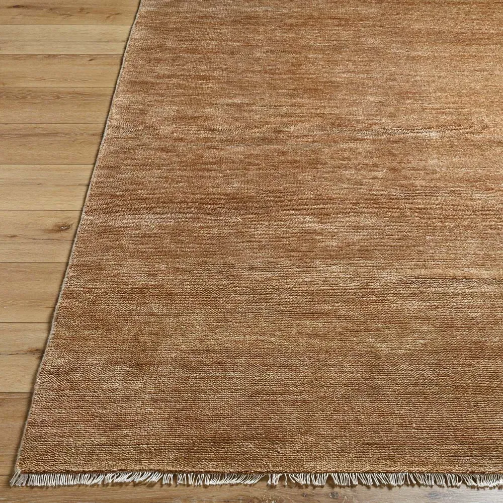 Dakota Hand Knotted Rug Sample - Brown, Wool