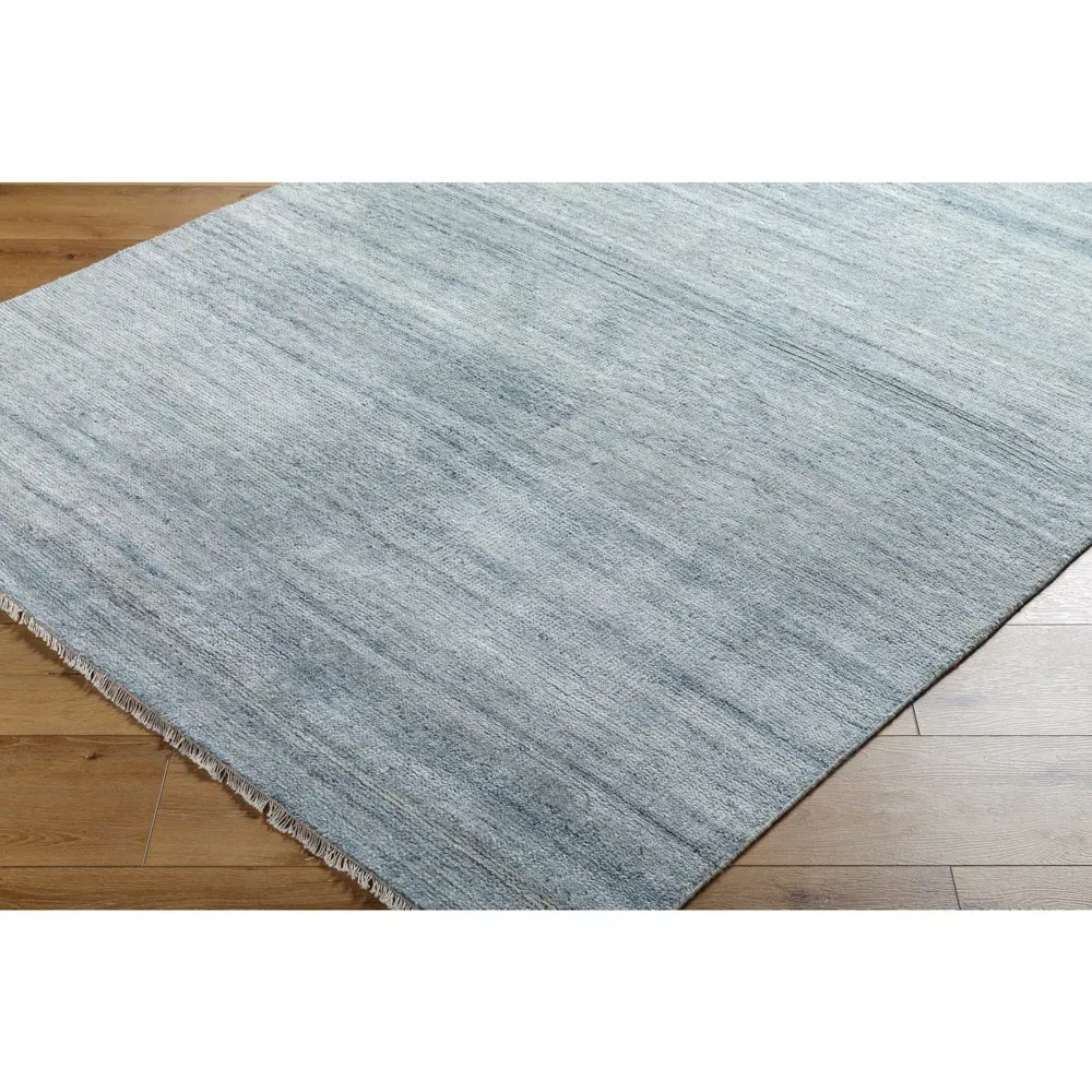 Dakota Hand Knotted Rug Sample - Light Blue, Wool