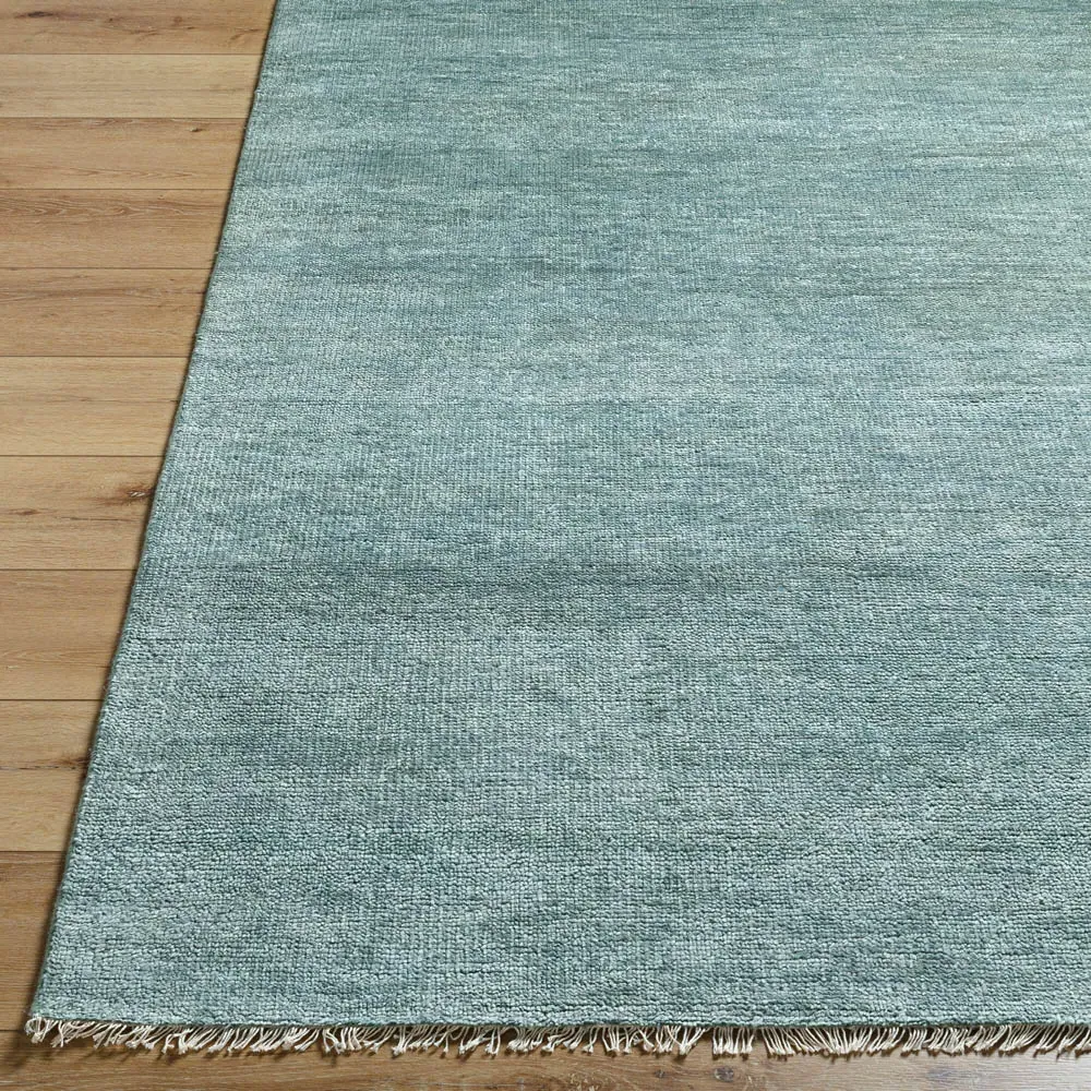 Dakota Hand Knotted Rug Sample - Teal, Wool