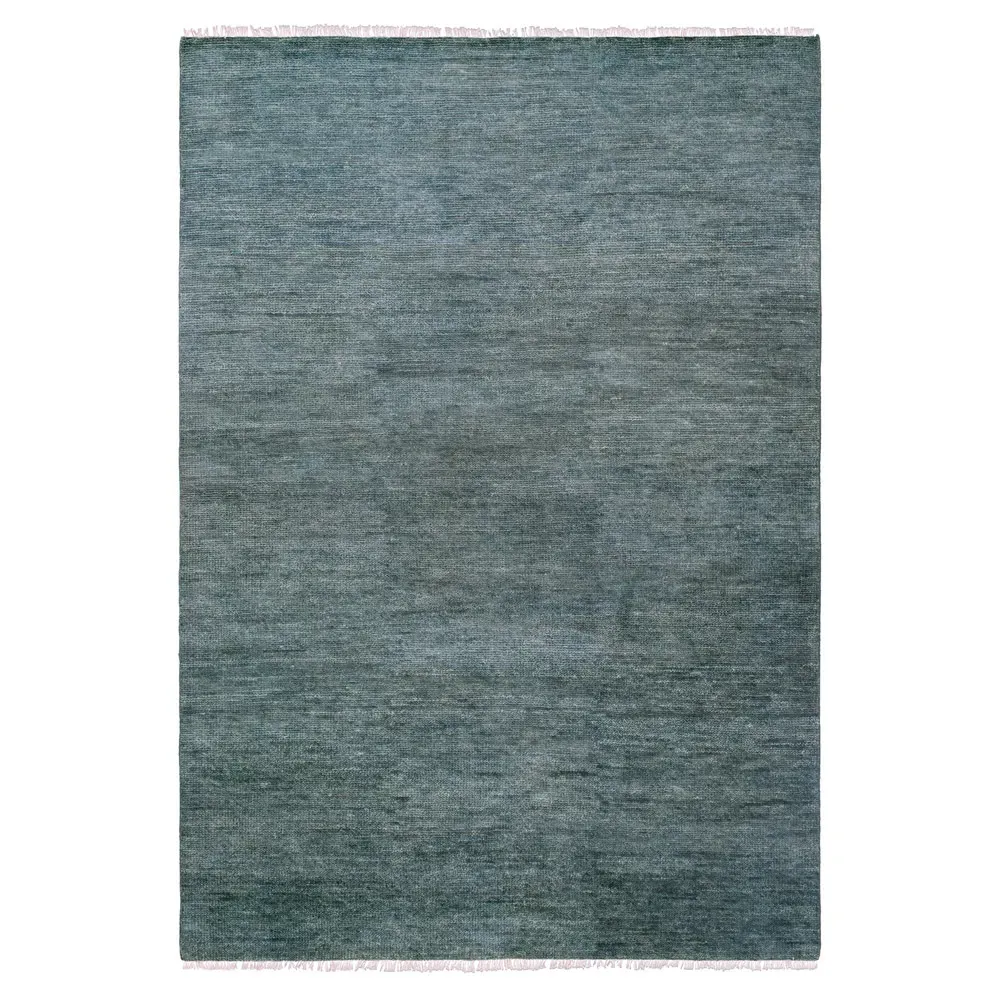 Dakota Hand Knotted Rug Sample - Teal, Wool