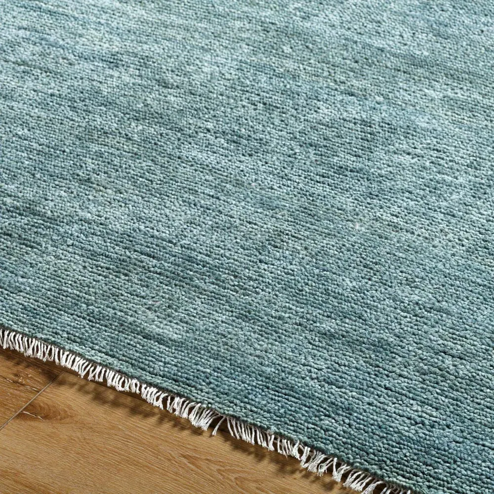 Dakota Hand Knotted Rug - Teal, Wool