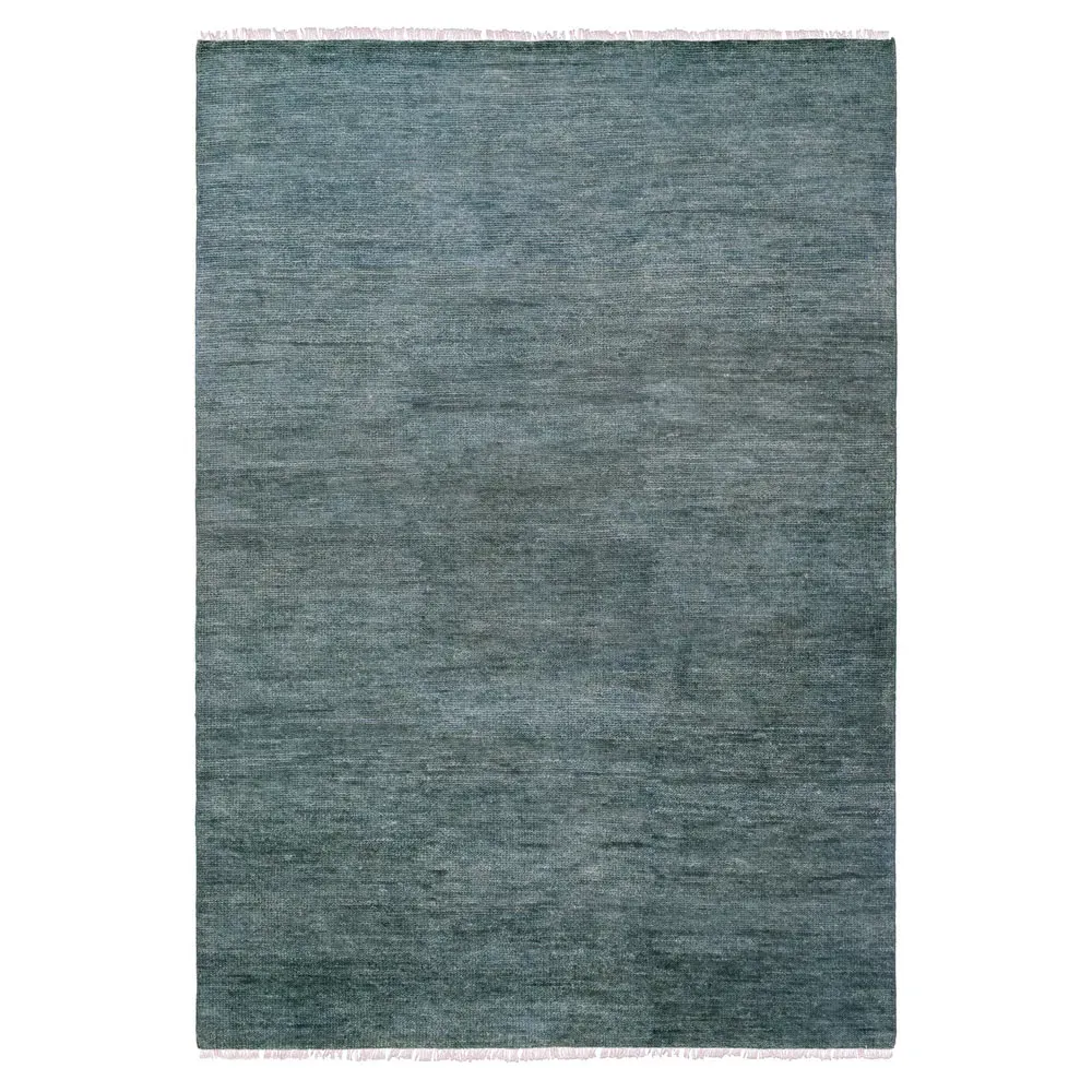 Dakota Hand Knotted Rug - Teal, Wool