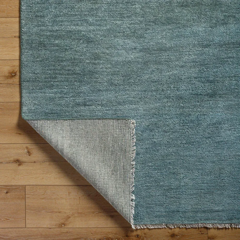 Dakota Hand Knotted Rug - Teal, Wool