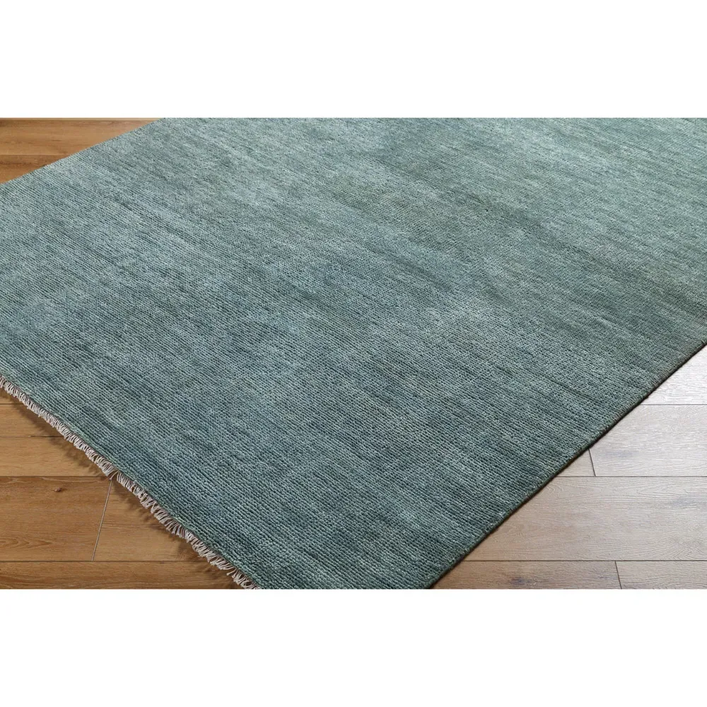 Dakota Hand Knotted Rug - Teal, Wool
