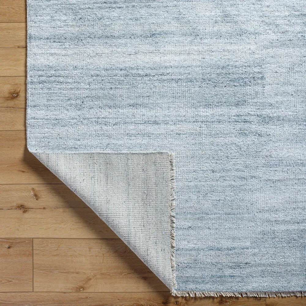 Dakota Square Hand Knotted Rug - Light Blue, Wool