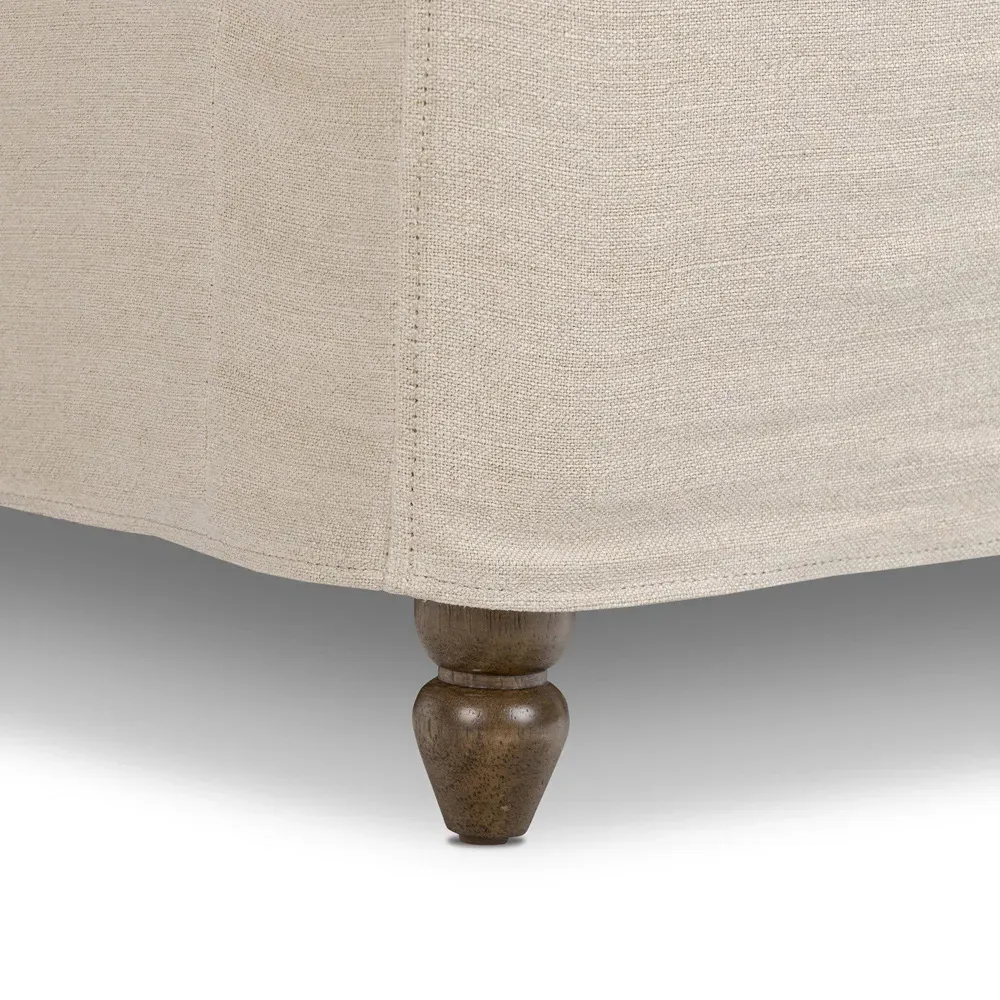 Dalia Broadway Dune King Size Bed - Cream, Parawood