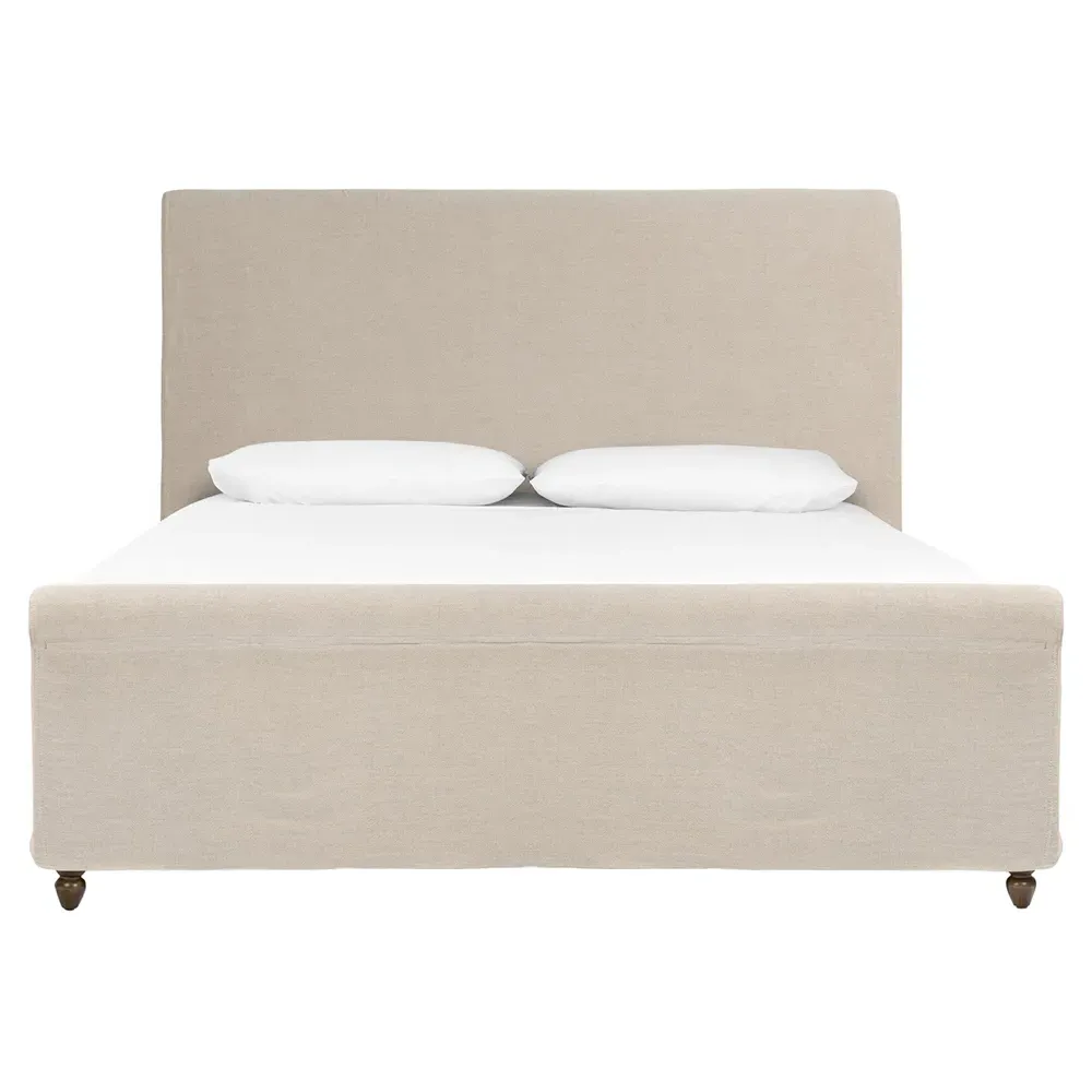 Dalia Broadway Dune King Size Bed - Cream, Parawood