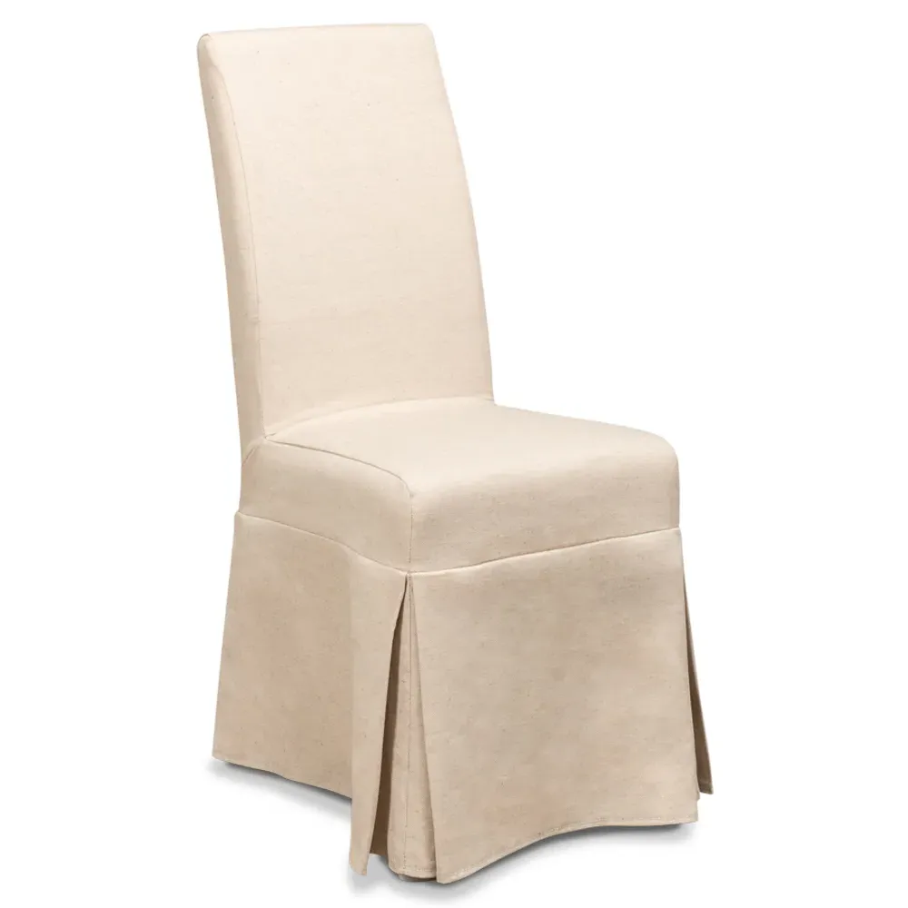 Dalilah Slipcovered Dining Chair - Beige