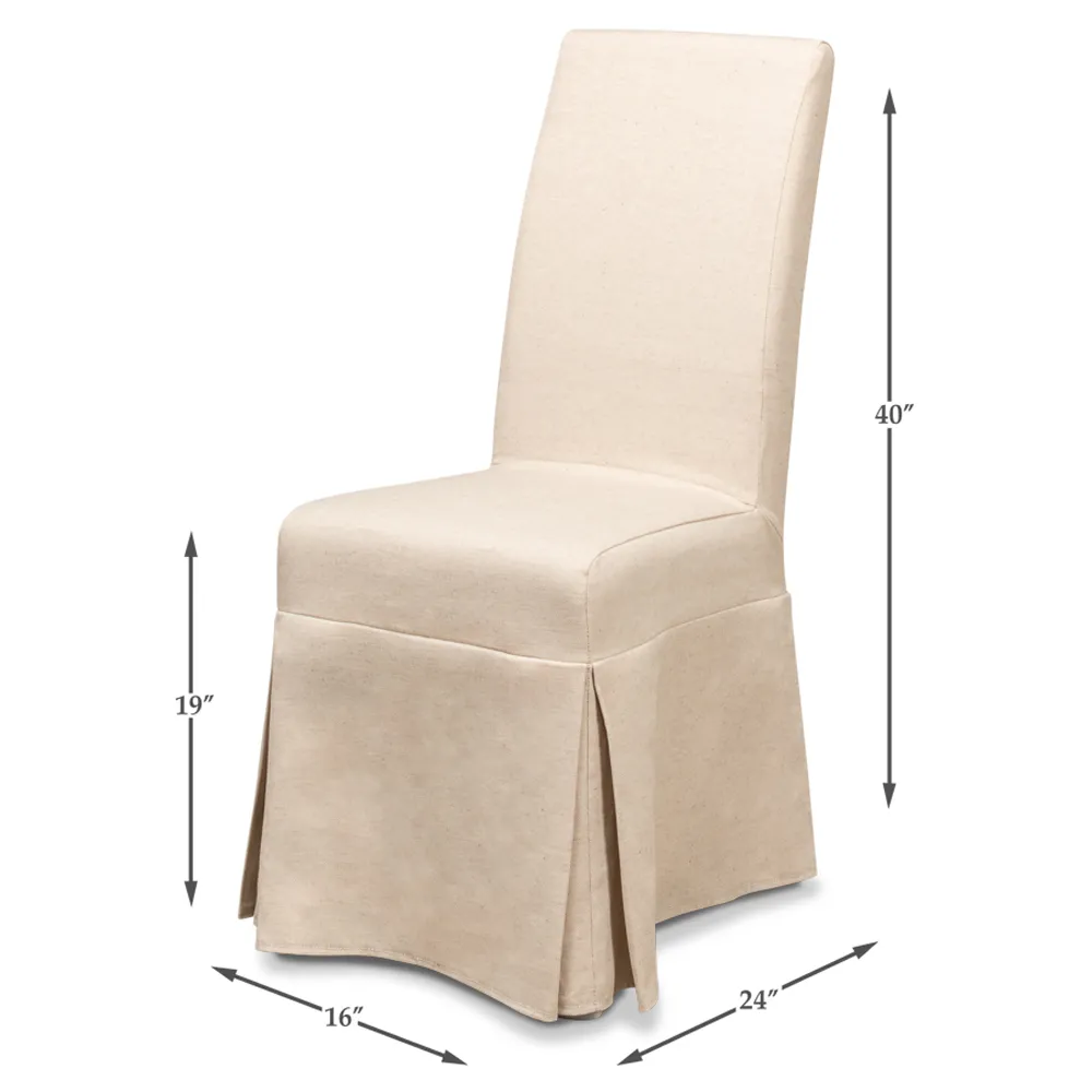 Dalilah Slipcovered Dining Chair - Beige