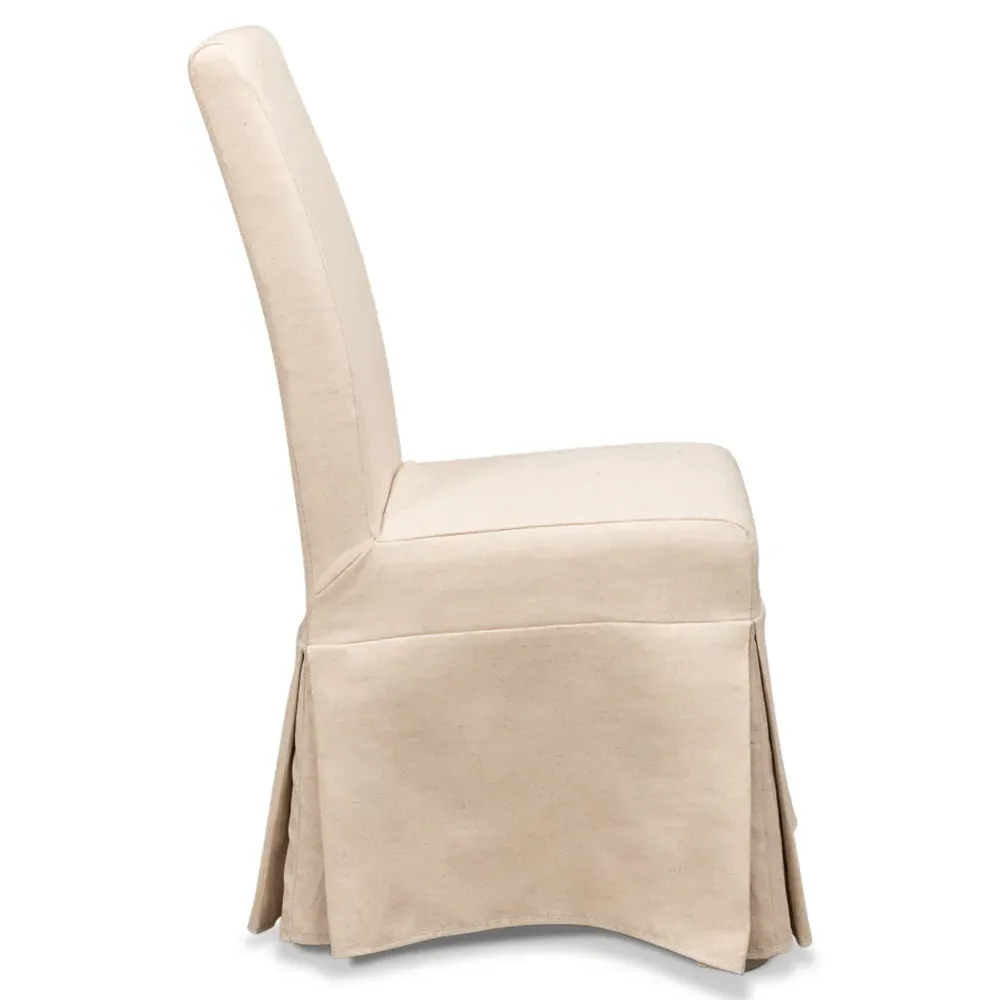 Dalilah Slipcovered Dining Chair - Beige